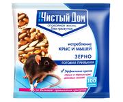 Чистый Дом - Зерновая приманка от крыс и мышей (пакет 100 гр) - 50 шт/кор